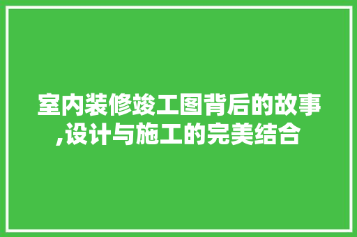 室内装修竣工图背后的故事,设计与施工的完美结合 常用建材