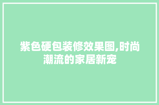 紫色硬包装修效果图,时尚潮流的家居新宠 工艺流程