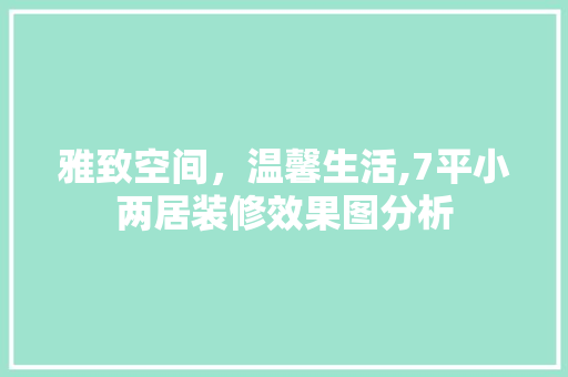 雅致空间，温馨生活,7平小两居装修效果图分析 施工管理