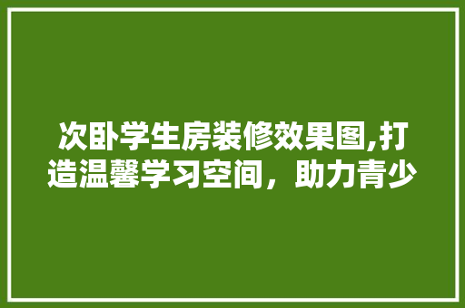 次卧学生房装修效果图,打造温馨学习空间，助力青少年健康成长