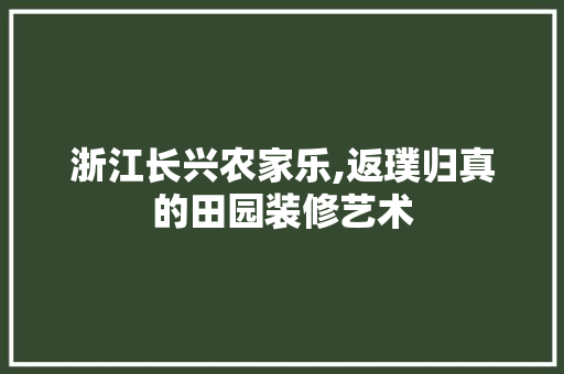 浙江长兴农家乐,返璞归真的田园装修艺术 常用设备