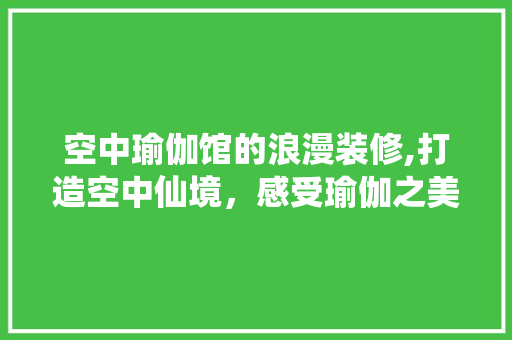 空中瑜伽馆的浪漫装修,打造空中仙境，感受瑜伽之美 新型材料