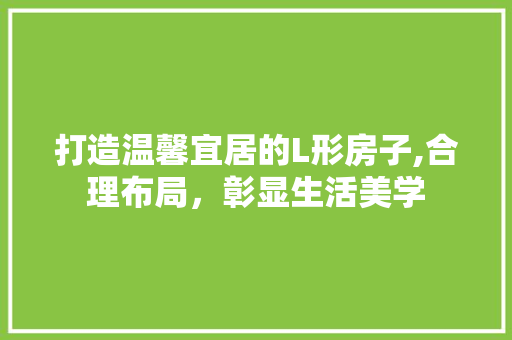 打造温馨宜居的L形房子,合理布局，彰显生活美学 设计原则