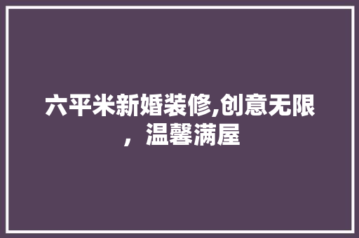 六平米新婚装修,创意无限，温馨满屋 公共建筑设计
