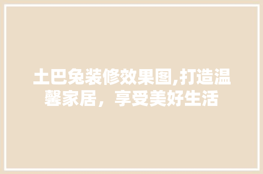 土巴兔装修效果图,打造温馨家居，享受美好生活 工艺流程