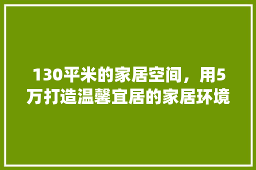 130平米的家居空间，用5万打造温馨宜居的家居环境_装修攻略分析 材料设备