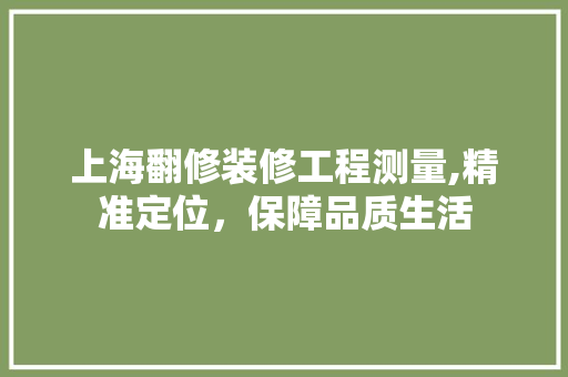 上海翻修装修工程测量,精准定位，保障品质生活 新型材料