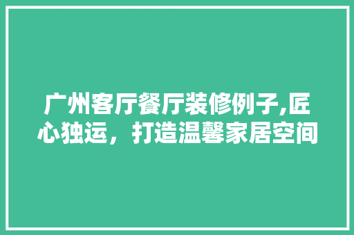 广州客厅餐厅装修例子,匠心独运，打造温馨家居空间 知识问答