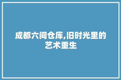 成都六间仓库,旧时光里的艺术重生 工艺流程