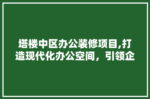 塔楼中区办公装修项目,打造现代化办公空间，引领企业高质量发展 建筑设计