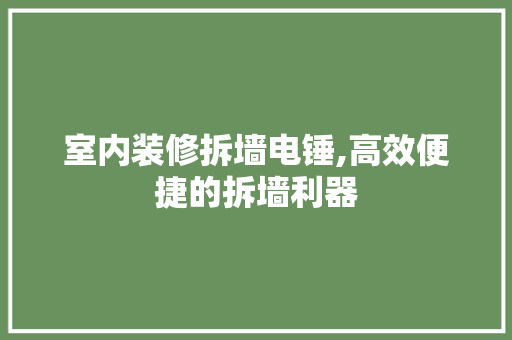 室内装修拆墙电锤,高效便捷的拆墙利器 材料设备