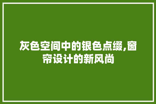 灰色空间中的银色点缀,窗帘设计的新风尚 常见问题