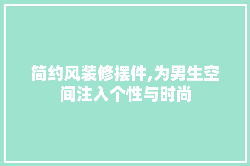 简约风装修摆件,为男生空间注入个性与时尚 常见问题
