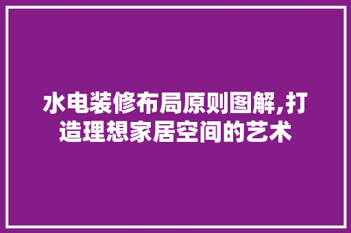 水电装修布局原则图解,打造理想家居空间的艺术 施工管理