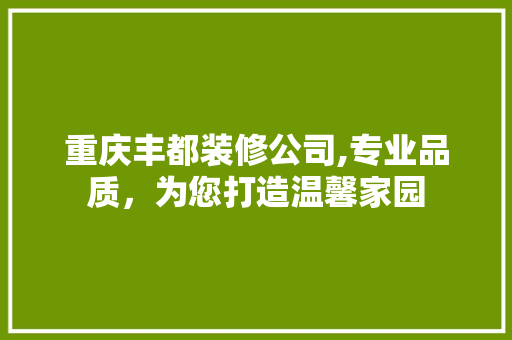 重庆丰都装修公司,专业品质，为您打造温馨家园 材料设备