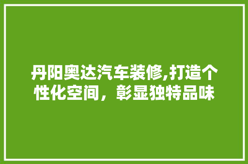 丹阳奥达汽车装修,打造个性化空间，彰显独特品味 生态建筑设计