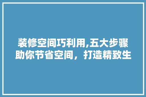 装修空间巧利用,五大步骤助你节省空间，打造精致生活 知识问答