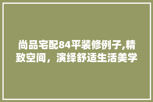尚品宅配84平装修例子,精致空间，演绎舒适生活美学 施工管理