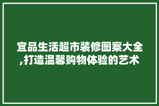 宜品生活超市装修图案大全,打造温馨购物体验的艺术之旅 施工工艺