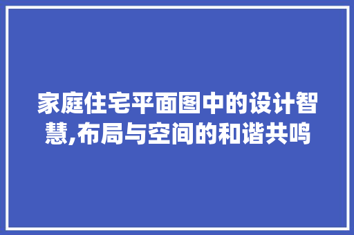 家庭住宅平面图中的设计智慧,布局与空间的和谐共鸣_家庭住宅平面图怎么画