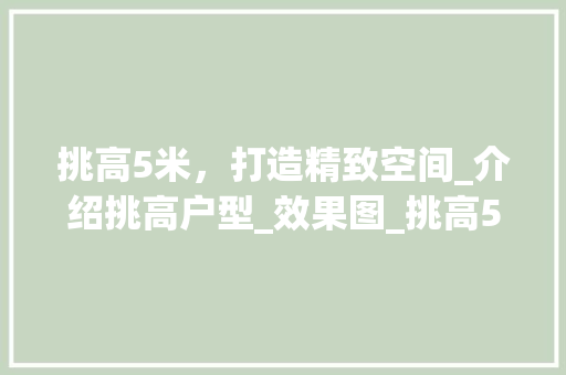 挑高5米，打造精致空间_介绍挑高户型_效果图_挑高5米房_效果图 建筑设计