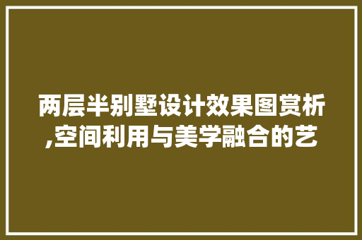 两层半别墅设计效果图赏析,空间利用与美学融合的艺术_房子设计效果图大全两层半