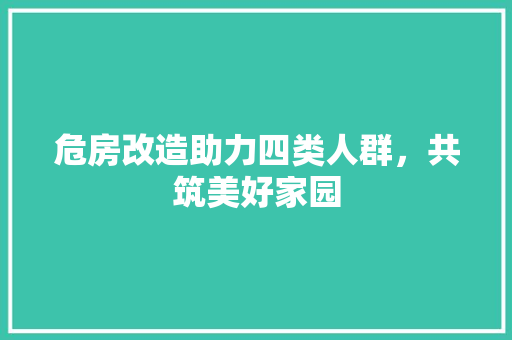 危房改造助力四类人群，共筑美好家园 施工技术