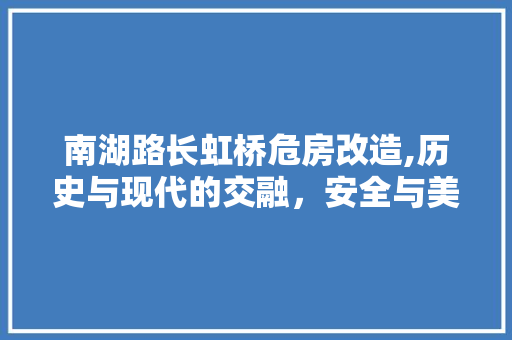 南湖路长虹桥危房改造,历史与现代的交融，安全与美好的共生 建筑法规