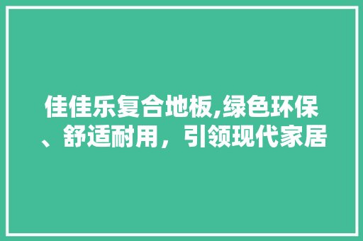 佳佳乐复合地板,绿色环保、舒适耐用，引领现代家居潮流 施工工艺