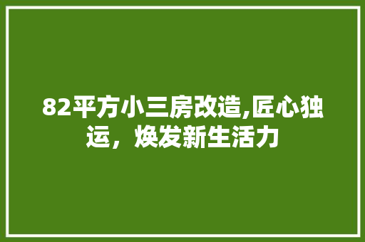82平方小三房改造,匠心独运，焕发新生活力 公共建筑设计