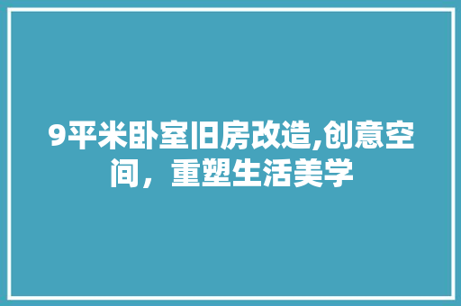 9平米卧室旧房改造,创意空间，重塑生活美学 设计原则