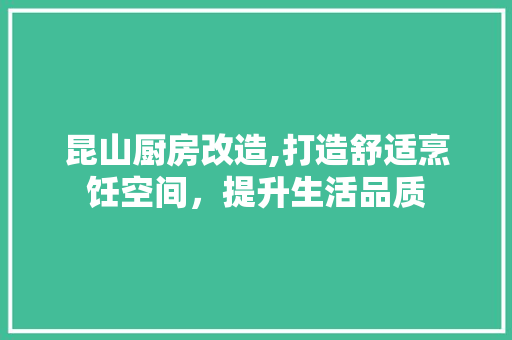 昆山厨房改造,打造舒适烹饪空间，提升生活品质 材料设备