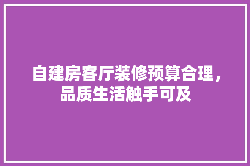 自建房客厅装修预算合理，品质生活触手可及