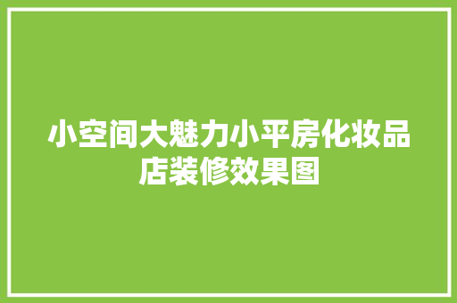 小空间大魅力小平房化妆品店装修效果图