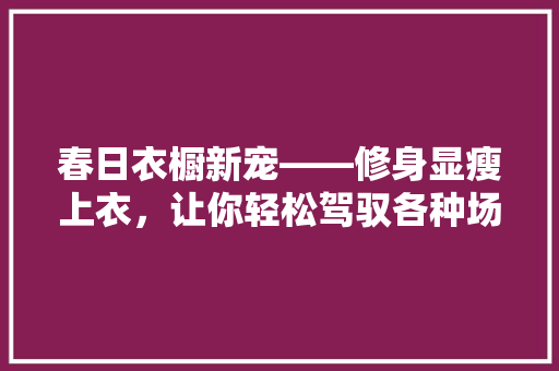 春日衣橱新宠——修身显瘦上衣，让你轻松驾驭各种场合