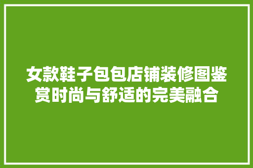 女款鞋子包包店铺装修图鉴赏时尚与舒适的完美融合 材料设备