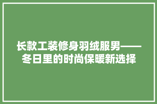 长款工装修身羽绒服男——冬日里的时尚保暖新选择