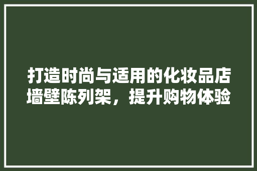 打造时尚与适用的化妆品店墙壁陈列架，提升购物体验