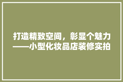 打造精致空间，彰显个魅力——小型化妆品店装修实拍