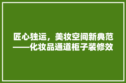 匠心独运，美妆空间新典范——化妆品通道柜子装修效果图