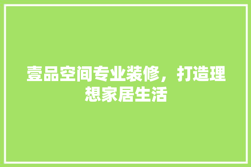 壹品空间专业装修，打造理想家居生活 施工工艺