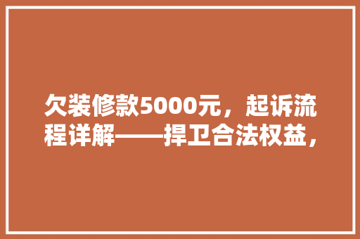 欠装修款5000元，起诉流程详解——捍卫合法权益，维护社会公平