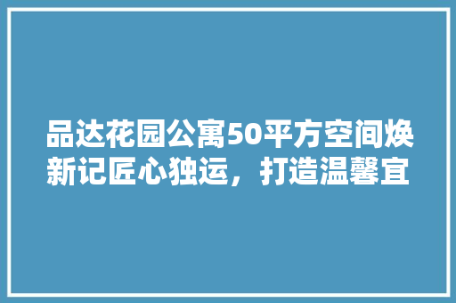 品达花园公寓50平方空间焕新记匠心独运，打造温馨宜居小家