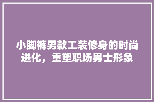 小脚裤男款工装修身的时尚进化，重塑职场男士形象
