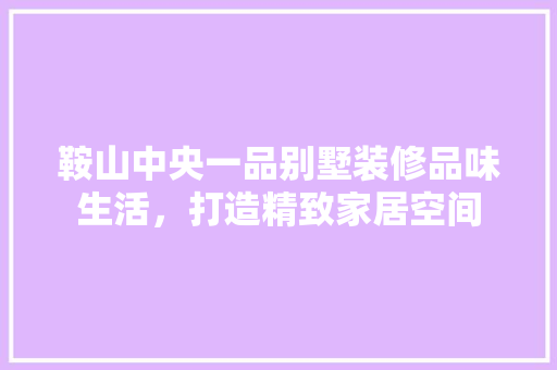 鞍山中央一品别墅装修品味生活，打造精致家居空间