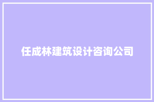任成林建筑设计咨询公司
