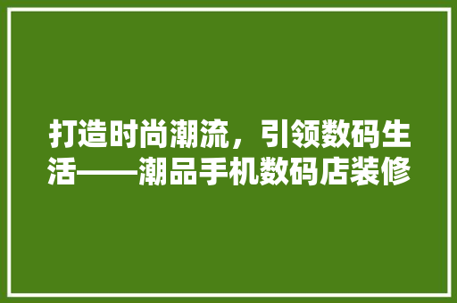 打造时尚潮流，引领数码生活——潮品手机数码店装修图