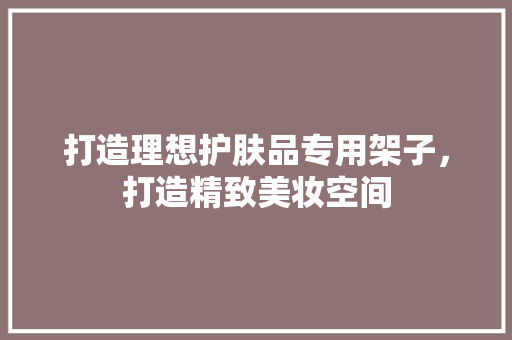 打造理想护肤品专用架子，打造精致美妆空间