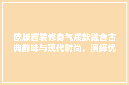欧版西装修身气质款融合古典韵味与现代时尚，演绎优雅人生 公共建筑设计