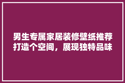 男生专属家居装修壁纸推荐打造个空间，展现独特品味